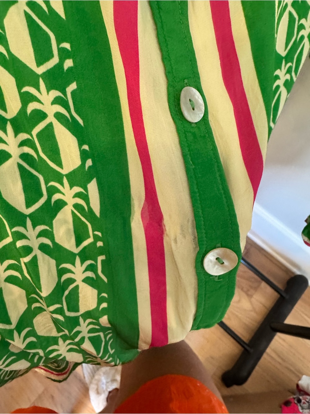 FARM Rio Pineapple Scarf Button down + shorts SET - Picture 8 of 9